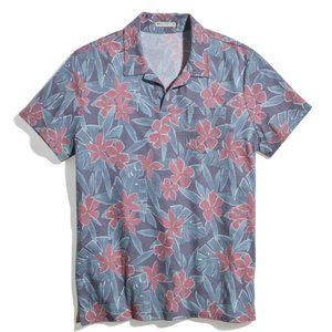 Marine Layer Men's short Sleeve Floral polo shirt